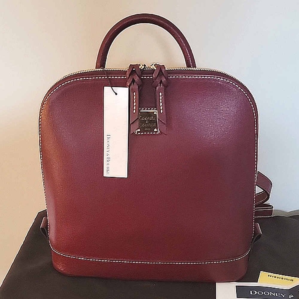 NWT Dooney & Bourke Bordeaux Zip Pod Backpack